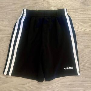Adidas Boys Black and White Athletic Shorts